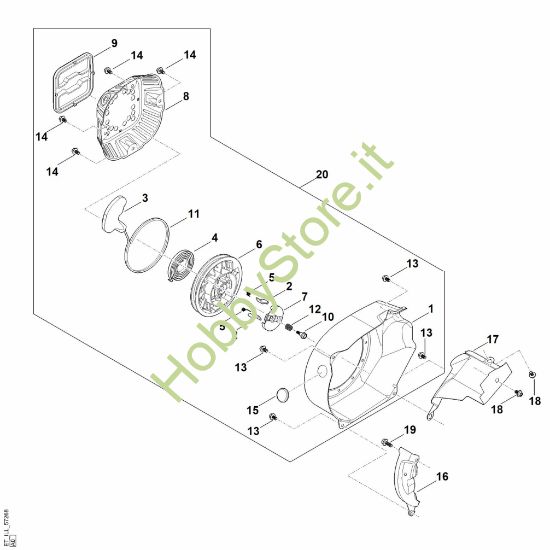 Picture of J - Sistema di avviamento e scatola filtro aria EHC 600.0 (EHC600-0001)